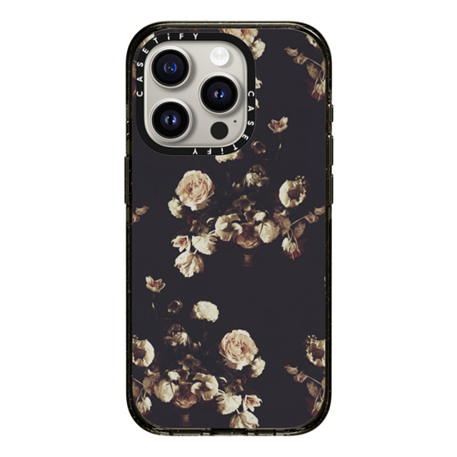 Allison Reich x CASETiFY iPhone 15 Pro ケース ブラック インパクトケース Antique Floral