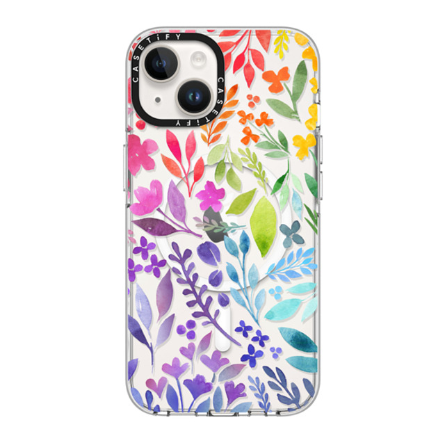 Allison Reich x CASETiFY iPhone 14 Case Clear Clear Case MagSafe Compatible Floral Rainbow Allison Reich x CASETiFY iPhone 14 Case Clear Clear Case MagSafe Compatible Floral Rainbow