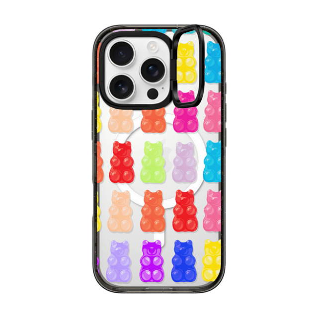 Allison Reich x CASETiFY iPhone 16 Pro ケース ブラック インパクトリングスタンドケース MagSafe対応 Gummy Bears