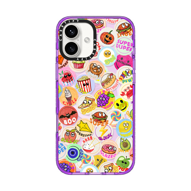 Allison Reich x CASETiFY iPhone 16 Plus ケース Sticker パープル インパクトケース MagSafe対応 All NEW Vintage Smelly Stickers Father's Day Allison Reich x CASETiFY iPhone 16 Plus ケース Sticker パープル インパクトケース MagSafe対応 All NEW Vintage Smelly Stickers Father's Day