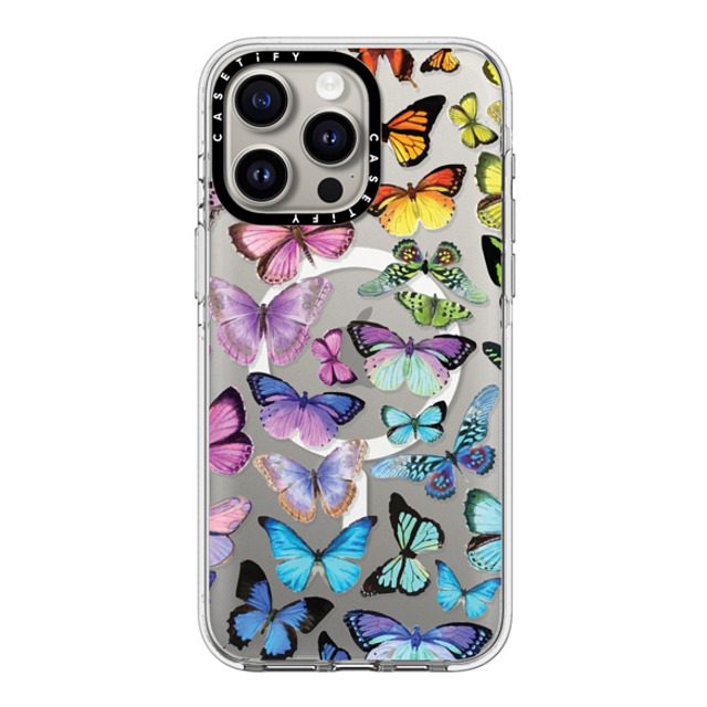 Allison Reich x CASETiFY iPhone 15 Pro Max ケース クリア クリア ケース MagSafe対応 Butterfly Rainbow