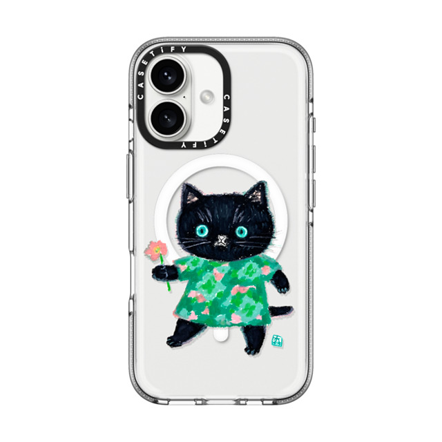 Color of Mori x CASETiFY iPhone 16 Case Cat,Animal クリア クリア ケース MagSafe対応 FLOWER CAT Mother's Day Color of Mori x CASETiFY iPhone 16 Case Cat,Animal クリア クリア ケース MagSafe対応 FLOWER CAT Mother's Day