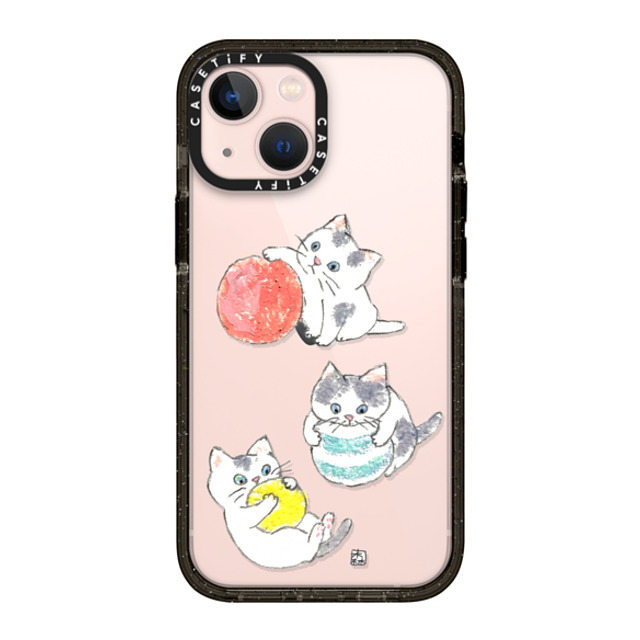 Color of Mori x CASETiFY iPhone 13 Mini Case Cat,Animal Black �C���p�N�g�P�[�X kitties