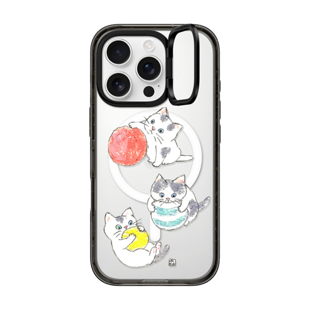 Color of Mori x CASETiFY iPhone 16 Pro Case Cat,Animal Black インパクトリングスタンドケース MagSafe対応 kitties Mother's Day Color of Mori x CASETiFY iPhone 16 Pro Case Cat,Animal Black インパクトリングスタンドケース MagSafe対応 kitties Mother's Day