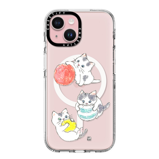 Color of Mori x CASETiFY iPhone 15 Case Cat,Animal Clear Clear Case MagSafe Compatible kitties Mother's Day Color of Mori x CASETiFY iPhone 15 Case Cat,Animal Clear Clear Case MagSafe Compatible kitties Mother's Day
