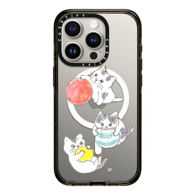Color of Mori x CASETiFY iPhone 15 Pro Case Cat,Animal Black Impact Case MagSafe Compatible kitties Mother's Day Color of Mori x CASETiFY iPhone 15 Pro Case Cat,Animal Black Impact Case MagSafe Compatible kitties Mother's Day
