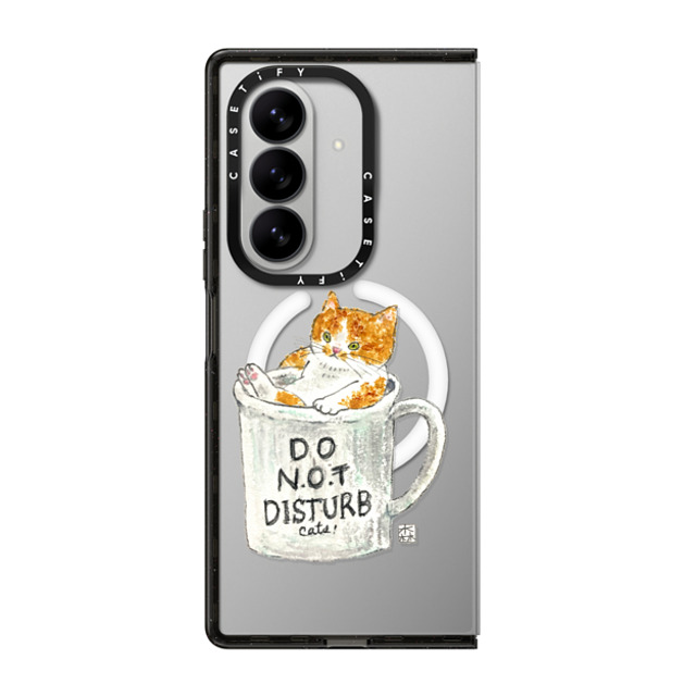 Color of Mori x CASETiFY Galaxy Z Fold7 Case Cat,Animal ブラック マグネット式 インパクトケース Do not disturb cats! New iPhone Color of Mori x CASETiFY Galaxy Z Fold7 Case Cat,Animal ブラック マグネット式 インパクトケース Do not disturb cats! New iPhone