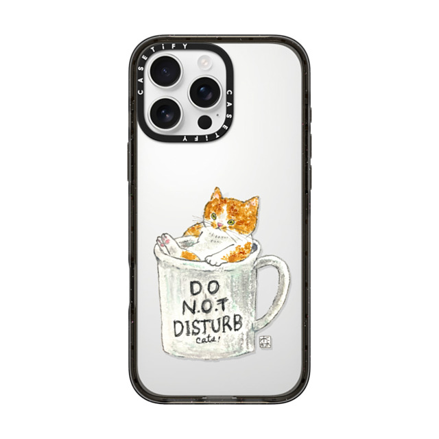 Color of Mori x CASETiFY iPhone 16 Pro Max ケース Cat,Animal ブラック インパクトケース Do not disturb cats! Father's Day Color of Mori x CASETiFY iPhone 16 Pro Max ケース Cat,Animal ブラック インパクトケース Do not disturb cats! Father's Day