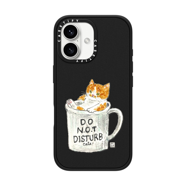 Color of Mori x CASETiFY iPhone 16 ケース Cat,Animal マットブラック インパクトケース MagSafe対応 Do not disturb cats! Father's Day Color of Mori x CASETiFY iPhone 16 ケース Cat,Animal マットブラック インパクトケース MagSafe対応 Do not disturb cats! Father's Day