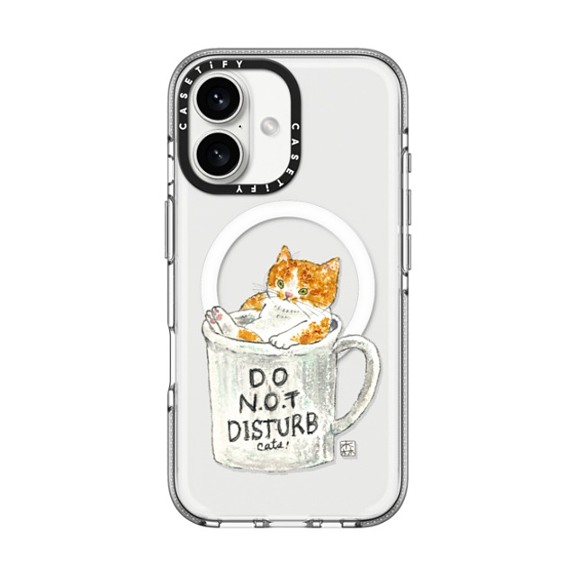 Color of Mori x CASETiFY iPhone 16 ケース Cat,Animal クリア クリア ケース MagSafe対応 Do not disturb cats! Father's Day Color of Mori x CASETiFY iPhone 16 ケース Cat,Animal クリア クリア ケース MagSafe対応 Do not disturb cats! Father's Day
