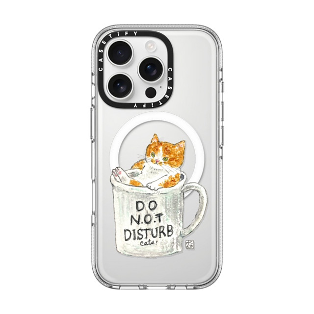 Color of Mori x CASETiFY iPhone 16 Pro ケース Cat,Animal クリア クリア ケース MagSafe対応 Do not disturb cats! Father's Day Color of Mori x CASETiFY iPhone 16 Pro ケース Cat,Animal クリア クリア ケース MagSafe対応 Do not disturb cats! Father's Day