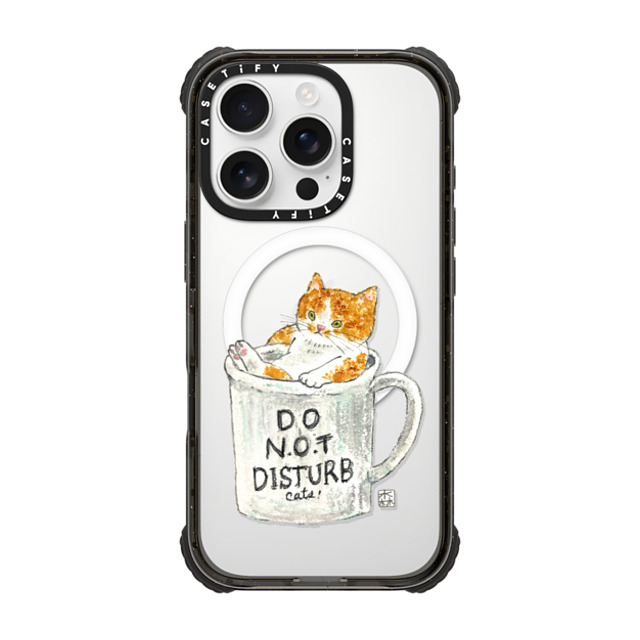 Color of Mori x CASETiFY iPhone 16 Pro ケース Cat,Animal ブラック ウルトラ インパクトケース MagSafe 対応 Do not disturb cats! Father's Day Color of Mori x CASETiFY iPhone 16 Pro ケース Cat,Animal ブラック ウルトラ インパクトケース MagSafe 対応 Do not disturb cats! Father's Day