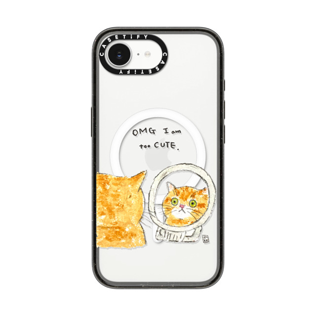 Color of Mori x CASETiFY iPhone 16e Case Cat,Animal Black Impact Case MagSafe Compatible OMG I'm too CUTE Back to School Color of Mori x CASETiFY iPhone 16e Case Cat,Animal Black Impact Case MagSafe Compatible OMG I'm too CUTE Back to School