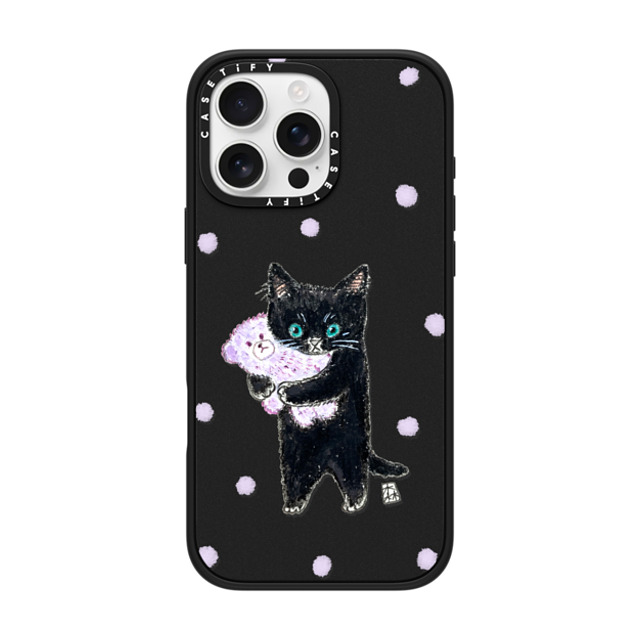 Color of Mori x CASETiFY iPhone 16 Pro Max Case Cat,Animal マットブラック Impact Case MagSafe Compatible Night night! Mother's Day Color of Mori x CASETiFY iPhone 16 Pro Max Case Cat,Animal マットブラック Impact Case MagSafe Compatible Night night! Mother's Day