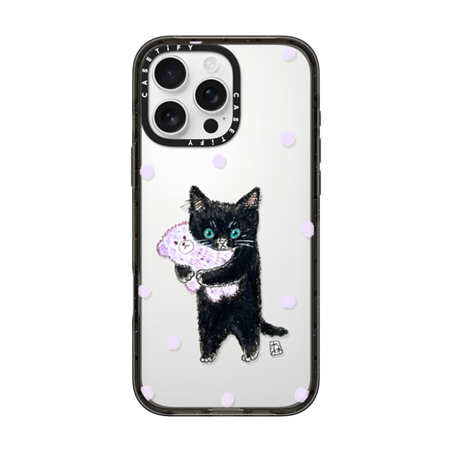 Color of Mori x CASETiFY iPhone 16 Pro Max Case Cat,Animal Black インパクトケース Night night! Mother's Day Color of Mori x CASETiFY iPhone 16 Pro Max Case Cat,Animal Black インパクトケース Night night! Mother's Day
