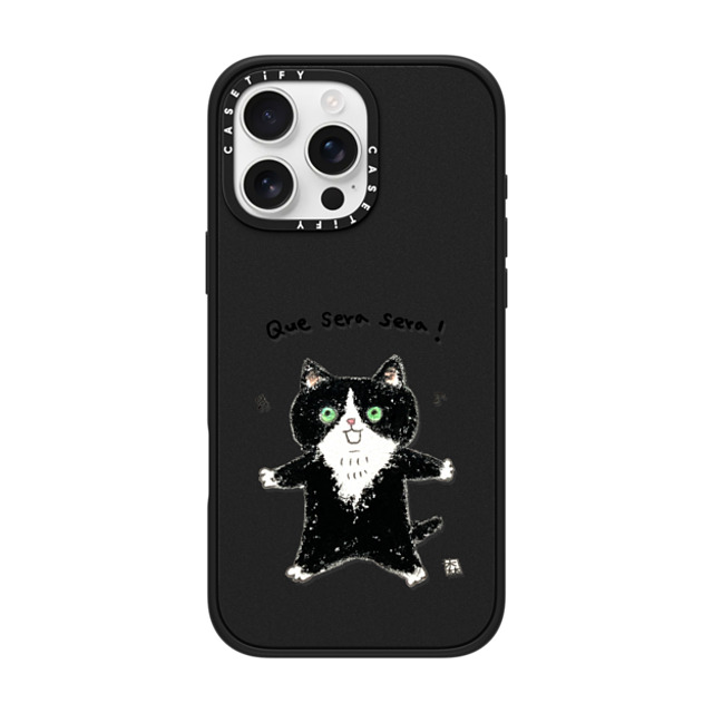 Color of Mori x CASETiFY iPhone 16 Pro Max Case Cat,Animal Matte Black Impact Case MagSafe Compatible Que sera sera! Back to School Color of Mori x CASETiFY iPhone 16 Pro Max Case Cat,Animal Matte Black Impact Case MagSafe Compatible Que sera sera! Back to School