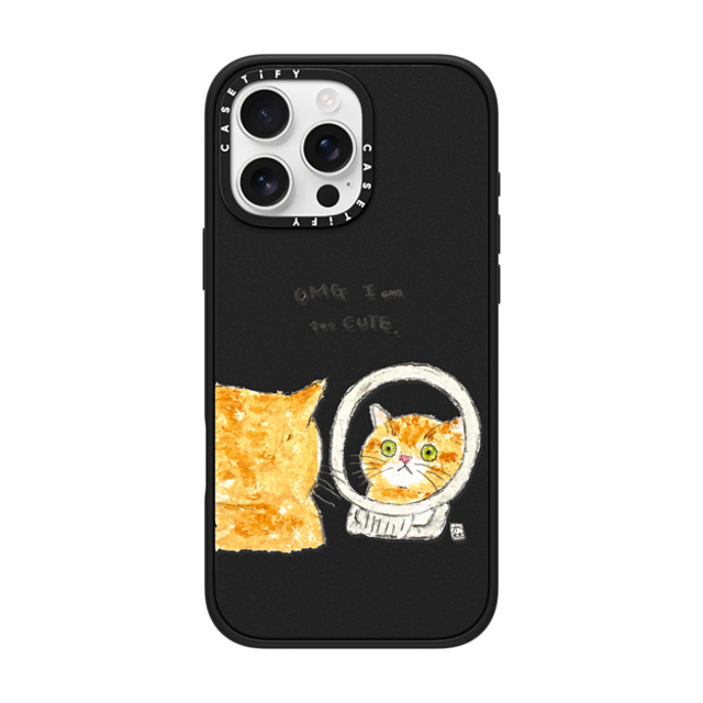 Color of Mori x CASETiFY iPhone 16 Pro Max Case Cat,Animal マットブラック Impact Case MagSafe Compatible OMG I'm too CUTE Mother's Day Color of Mori x CASETiFY iPhone 16 Pro Max Case Cat,Animal マットブラック Impact Case MagSafe Compatible OMG I'm too CUTE Mother's Day