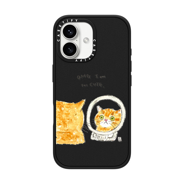 Color of Mori x CASETiFY iPhone 16 ケース Cat,Animal マットブラック インパクトケース MagSafe対応 OMG I'm too CUTE Mother's Day Color of Mori x CASETiFY iPhone 16 ケース Cat,Animal マットブラック インパクトケース MagSafe対応 OMG I'm too CUTE Mother's Day