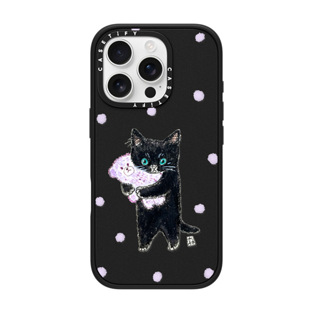 Color of Mori x CASETiFY iPhone 16 Pro Case Cat,Animal マットブラック Impact Case MagSafe Compatible Night night! Mother's Day Color of Mori x CASETiFY iPhone 16 Pro Case Cat,Animal マットブラック Impact Case MagSafe Compatible Night night! Mother's Day
