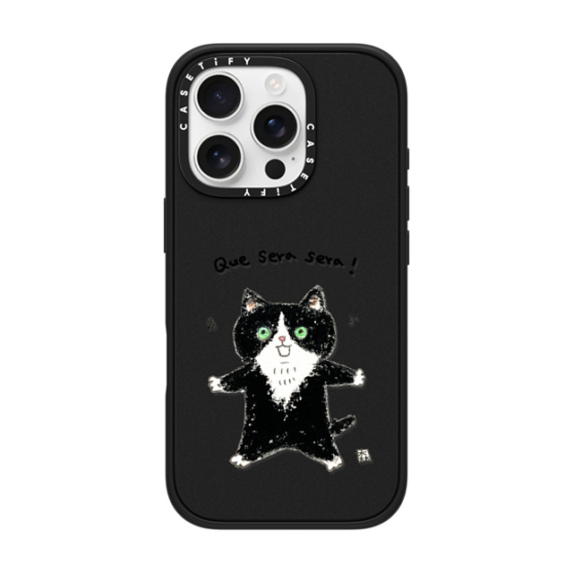 Color of Mori x CASETiFY iPhone 16 Pro Case Cat,Animal Matte Black Impact Case MagSafe Compatible Que sera sera! Back to School Color of Mori x CASETiFY iPhone 16 Pro Case Cat,Animal Matte Black Impact Case MagSafe Compatible Que sera sera! Back to School