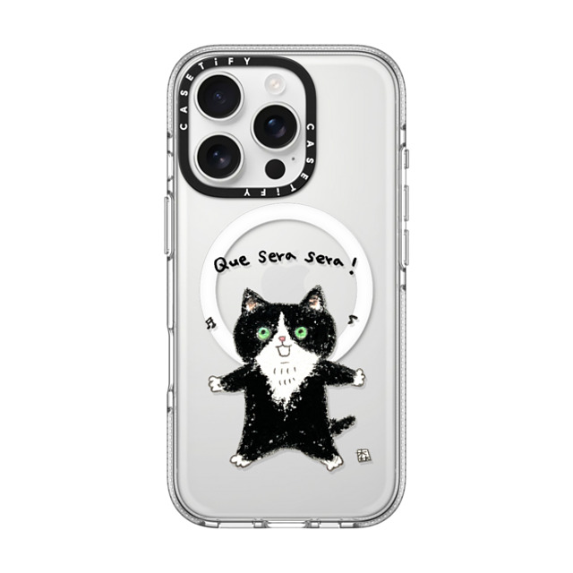 Color of Mori x CASETiFY iPhone 16 Pro Case Cat,Animal クリア クリア ケース MagSafe対応 Que sera sera! Back to School Color of Mori x CASETiFY iPhone 16 Pro Case Cat,Animal クリア クリア ケース MagSafe対応 Que sera sera! Back to School