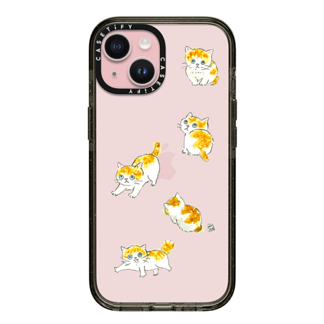 Color of Mori x CASETiFY iPhone 15 Case Cat,Animal ブラック インパクトケース Smoll kitties Mother's Day Color of Mori x CASETiFY iPhone 15 Case Cat,Animal ブラック インパクトケース Smoll kitties Mother's Day