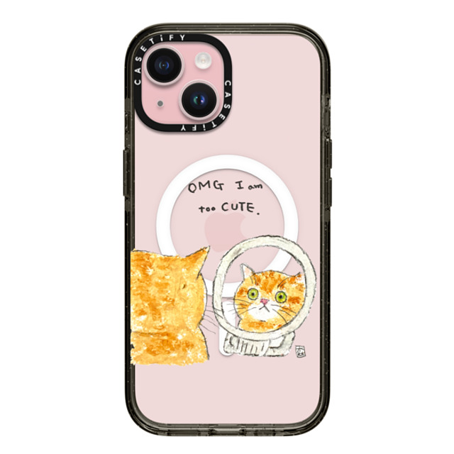 Color of Mori x CASETiFY iPhone 15 Case Cat,Animal Black Impact Case MagSafe Compatible OMG I'm too CUTE Mother's Day Color of Mori x CASETiFY iPhone 15 Case Cat,Animal Black Impact Case MagSafe Compatible OMG I'm too CUTE Mother's Day