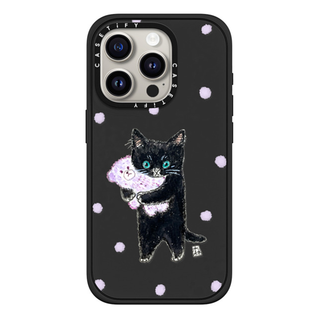 Color of Mori x CASETiFY iPhone 15 Pro Case Cat,Animal マットブラック Impact Case MagSafe Compatible Night night! Mother's Day Color of Mori x CASETiFY iPhone 15 Pro Case Cat,Animal マットブラック Impact Case MagSafe Compatible Night night! Mother's Day