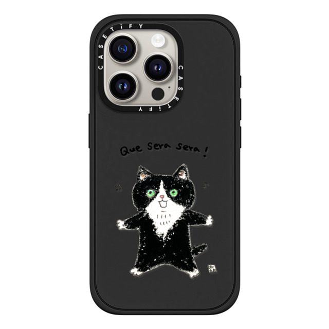 Color of Mori x CASETiFY iPhone 15 Pro Case Cat,Animal マットブラック Impact Case MagSafe Compatible Que sera sera! Mother's Day Color of Mori x CASETiFY iPhone 15 Pro Case Cat,Animal マットブラック Impact Case MagSafe Compatible Que sera sera! Mother's Day