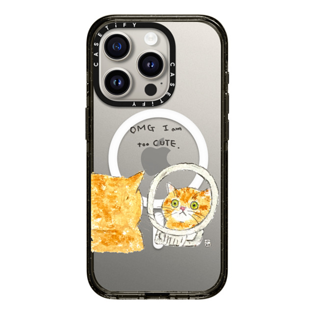 Color of Mori x CASETiFY iPhone 15 Pro Case Cat,Animal Black Impact Case MagSafe Compatible OMG I'm too CUTE Mother's Day Color of Mori x CASETiFY iPhone 15 Pro Case Cat,Animal Black Impact Case MagSafe Compatible OMG I'm too CUTE Mother's Day