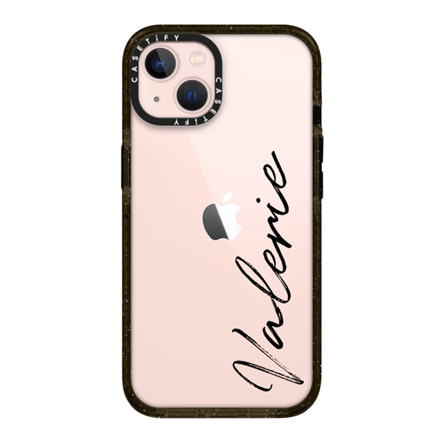 CASETiFY iPhone 13 ケース ブラック インパクトケース Customization - (Valerie)