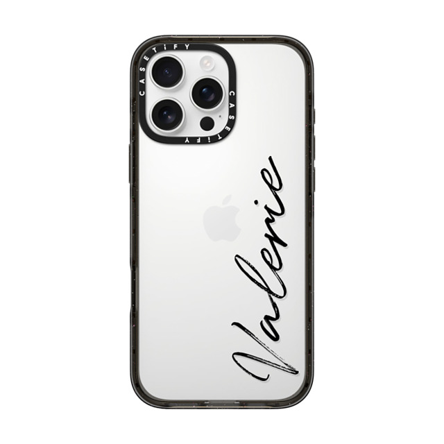 CASETiFY iPhone 16 Pro Max ケース ブラック インパクトケース Customization - (Valerie)