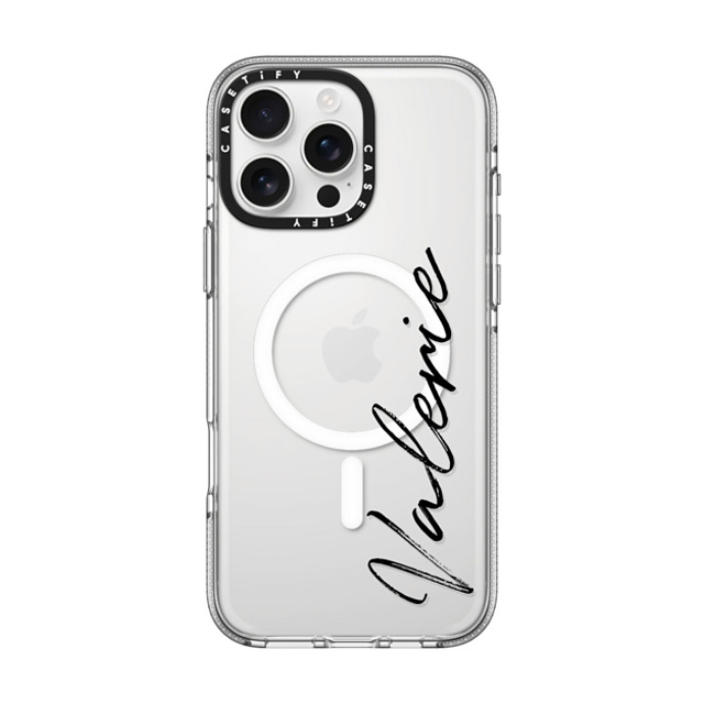 CASETiFY iPhone 16 Pro Max ケース クリア クリア ケース MagSafe対応 Customization - (Valerie)