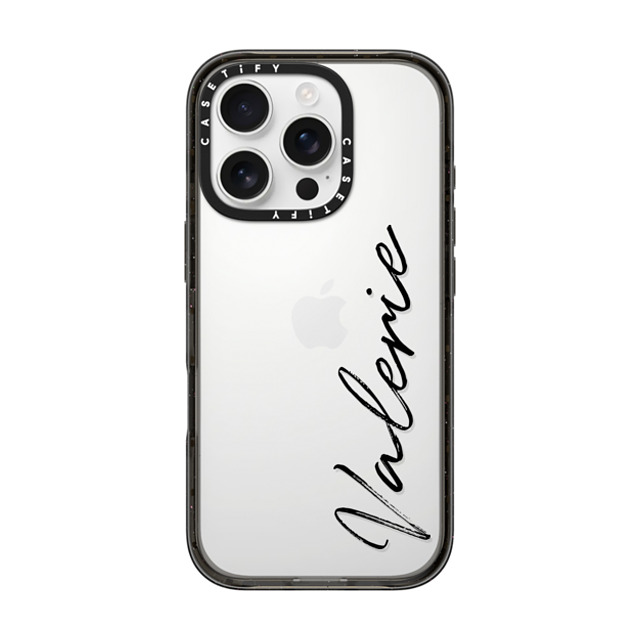 CASETiFY iPhone 16 Pro ケース ブラック インパクトケース Customization - (Valerie)