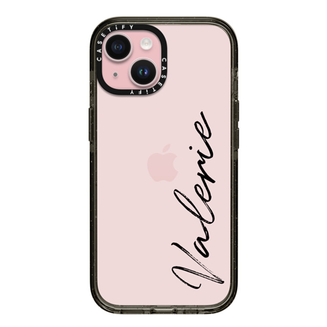 CASETiFY iPhone 15 ケース ブラック インパクトケース Customization - (Valerie)