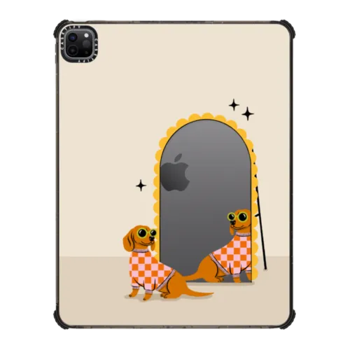 iPad Pro 12.9-inch (5th/6th gen) - Checkered Dachshund Mirror
