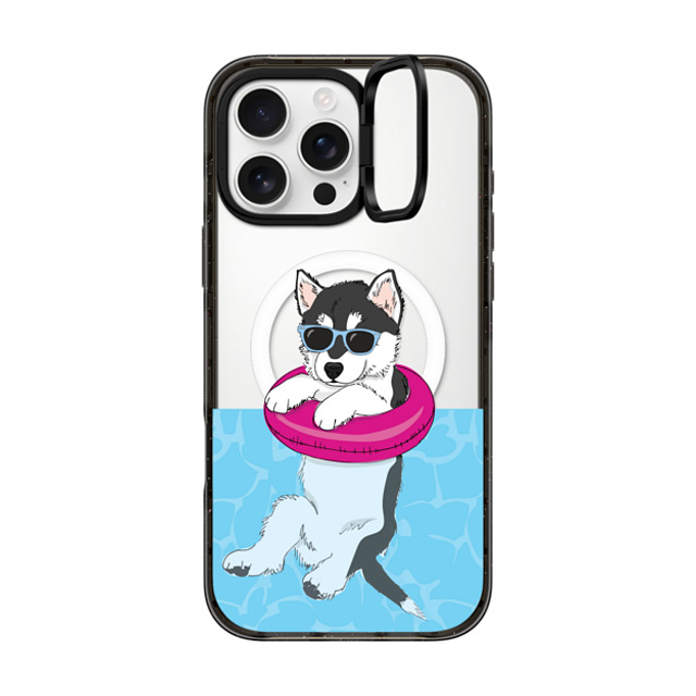 Megan Roy x CASETiFY iPhone 16 Pro Max Case Dog,Animal Black インパクトリングスタンドケース MagSafe対応 Swimming Husky Father's Day Megan Roy x CASETiFY iPhone 16 Pro Max Case Dog,Animal Black インパクトリングスタンドケース MagSafe対応 Swimming Husky Father's Day