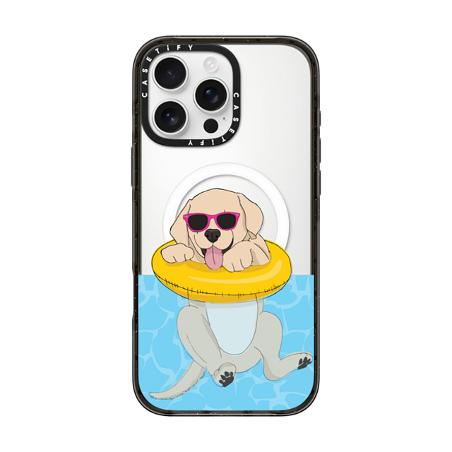 Megan Roy x CASETiFY iPhone 16 Pro Max Case Dog,Animal Black Impact Case MagSafe Compatible Swimming Yellow Labrador Father's Day Megan Roy x CASETiFY iPhone 16 Pro Max Case Dog,Animal Black Impact Case MagSafe Compatible Swimming Yellow Labrador Father's Day