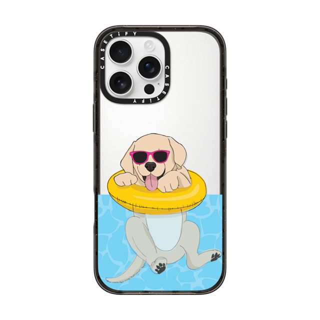 Megan Roy x CASETiFY iPhone 16 Pro Max Case Dog,Animal Black Impact Case Swimming Yellow Labrador Father's Day Megan Roy x CASETiFY iPhone 16 Pro Max Case Dog,Animal Black Impact Case Swimming Yellow Labrador Father's Day