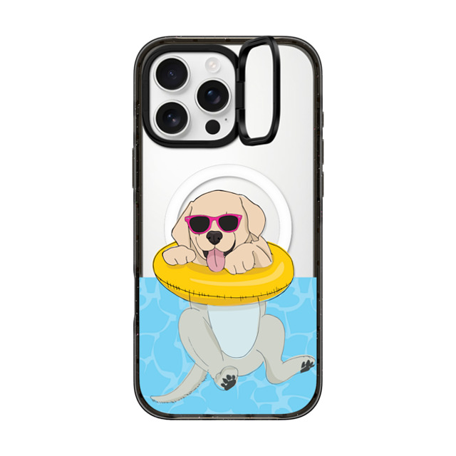 Megan Roy x CASETiFY iPhone 16 Pro Max Case Dog,Animal Black インパクトリングスタンドケース MagSafe対応 Swimming Yellow Labrador Father's Day Megan Roy x CASETiFY iPhone 16 Pro Max Case Dog,Animal Black インパクトリングスタンドケース MagSafe対応 Swimming Yellow Labrador Father's Day