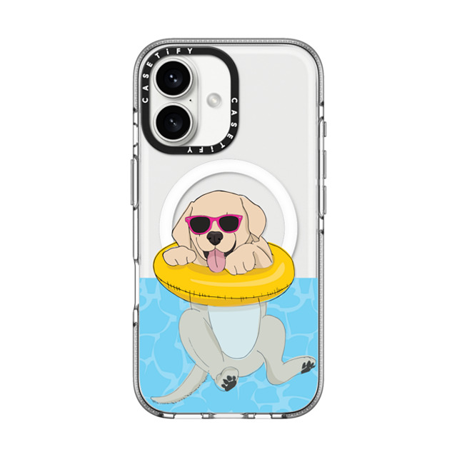 Megan Roy x CASETiFY iPhone 16 Case Dog,Animal Clear Clear Case MagSafe Compatible Swimming Yellow Labrador Father's Day Megan Roy x CASETiFY iPhone 16 Case Dog,Animal Clear Clear Case MagSafe Compatible Swimming Yellow Labrador Father's Day
