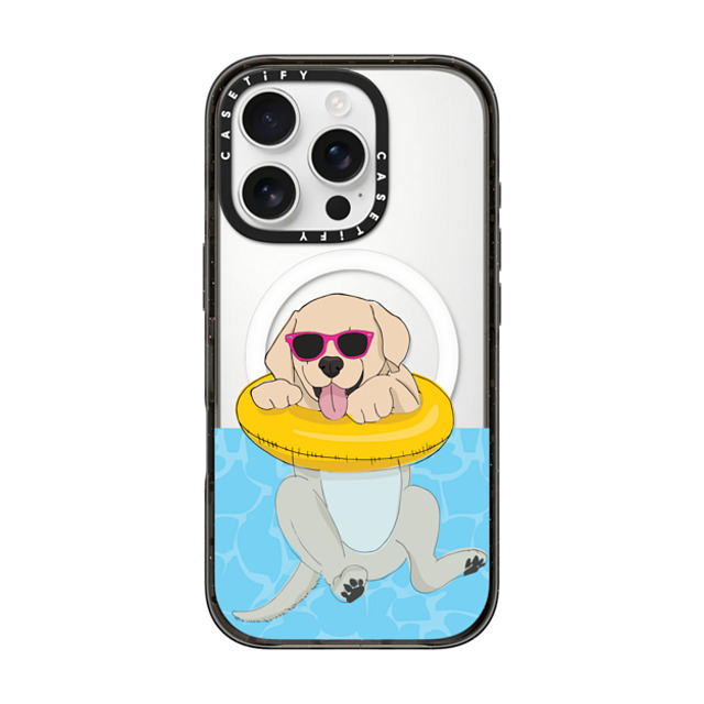 Megan Roy x CASETiFY iPhone 16 Pro Case Dog,Animal Black Impact Case MagSafe Compatible Swimming Yellow Labrador Father's Day Megan Roy x CASETiFY iPhone 16 Pro Case Dog,Animal Black Impact Case MagSafe Compatible Swimming Yellow Labrador Father's Day