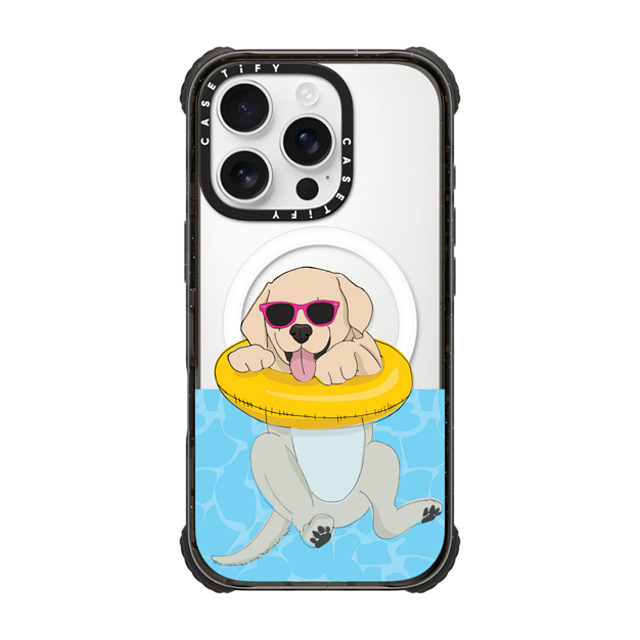 Megan Roy x CASETiFY iPhone 16 Pro Case Dog,Animal Black ウルトラ インパクトケース MagSafe 対応 Swimming Yellow Labrador Father's Day Megan Roy x CASETiFY iPhone 16 Pro Case Dog,Animal Black ウルトラ インパクトケース MagSafe 対応 Swimming Yellow Labrador Father's Day