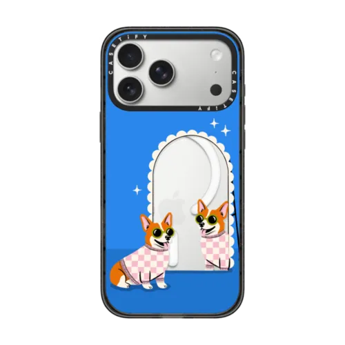 iPhone 17 Pro Max - Checkered Corgi Mirror