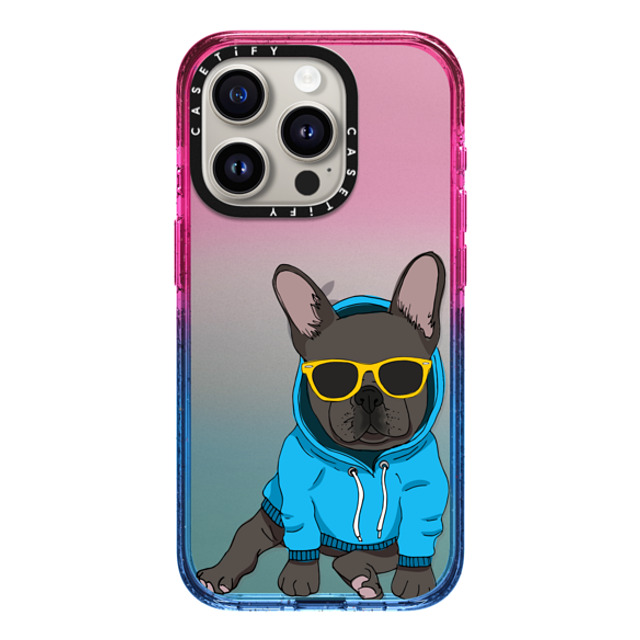 Megan Roy x CASETiFY iPhone 15 Pro Case Dog,Animal Cotton Candy Impact Case Hipster Frenchie - Black Back to School Megan Roy x CASETiFY iPhone 15 Pro Case Dog,Animal Cotton Candy Impact Case Hipster Frenchie - Black Back to School