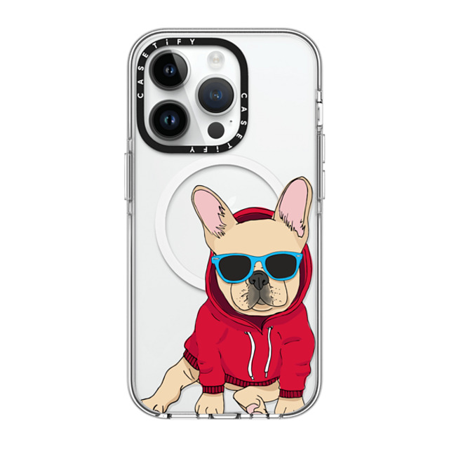 Megan Roy x CASETiFY iPhone 14 Pro Case Clear Clear Case MagSafe Compatible Hipster Frenchie - Fawn Megan Roy x CASETiFY iPhone 14 Pro Case Clear Clear Case MagSafe Compatible Hipster Frenchie - Fawn