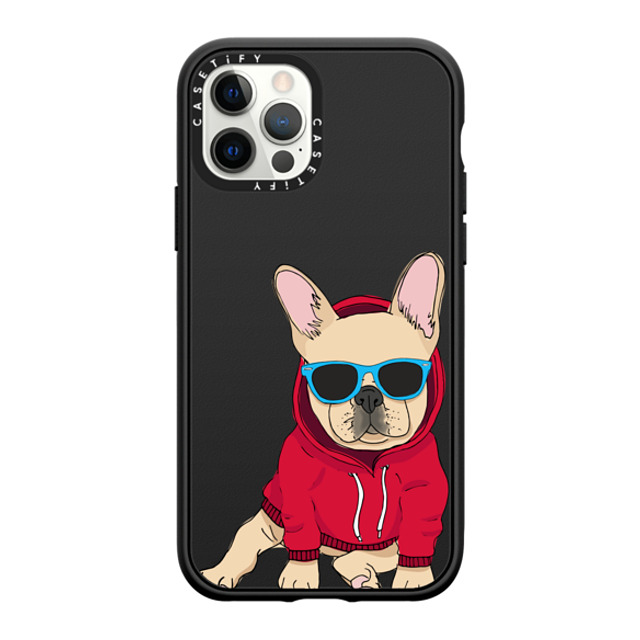 Megan Roy x CASETiFY iPhone 12 Pro Case Dog,Animal Matte Black Impact Case Hipster Frenchie - Fawn Father's Day Megan Roy x CASETiFY iPhone 12 Pro Case Dog,Animal Matte Black Impact Case Hipster Frenchie - Fawn Father's Day