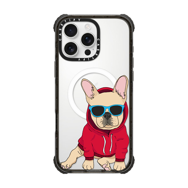 Megan Roy x CASETiFY iPhone 16 Pro Max Case Black ウルトラ インパクトケース MagSafe 対応 Hipster Frenchie - Fawn Megan Roy x CASETiFY iPhone 16 Pro Max Case Black ウルトラ インパクトケース MagSafe 対応 Hipster Frenchie - Fawn