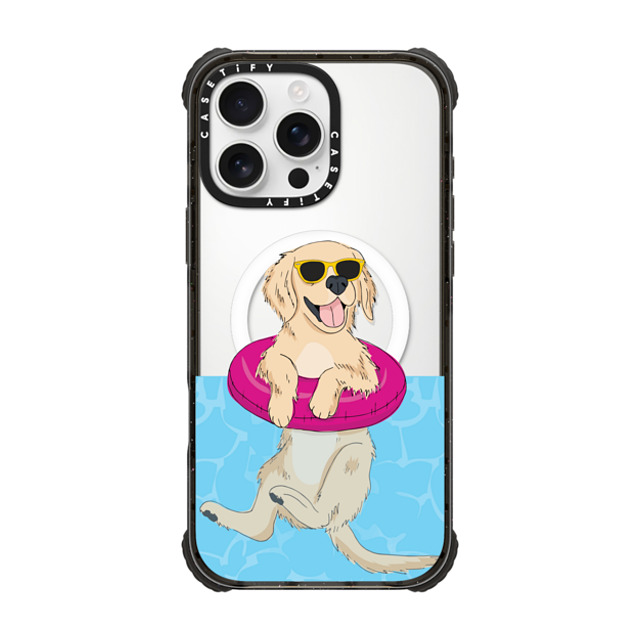 Megan Roy x CASETiFY iPhone 16 Pro Max Case Dog,Animal Black ウルトラ インパクトケース MagSafe 対応 Swimming Golden Retriever Father's Day Megan Roy x CASETiFY iPhone 16 Pro Max Case Dog,Animal Black ウルトラ インパクトケース MagSafe 対応 Swimming Golden Retriever Father's Day