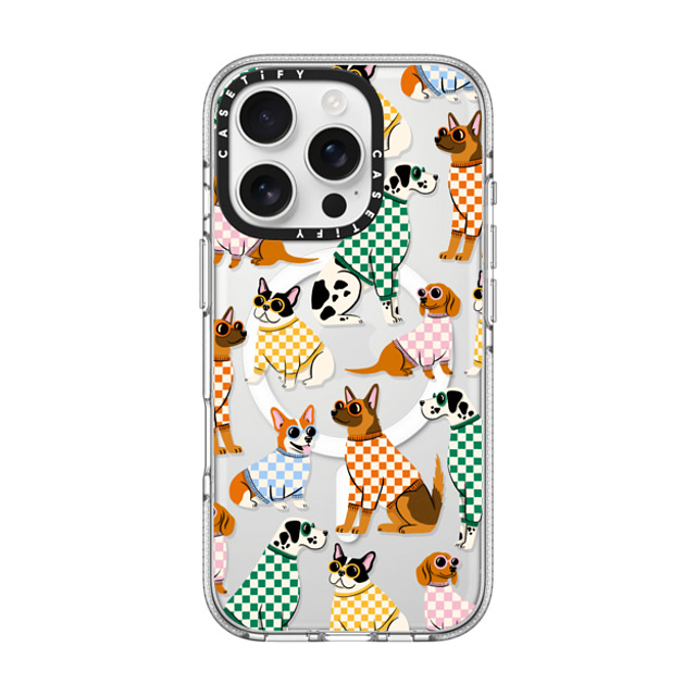 Megan Roy x CASETiFY iPhone 16 Pro Case Dog,Cartoon クリア クリア ケース MagSafe対応 Checkered Puppy Pack Back to School Megan Roy x CASETiFY iPhone 16 Pro Case Dog,Cartoon クリア クリア ケース MagSafe対応 Checkered Puppy Pack Back to School